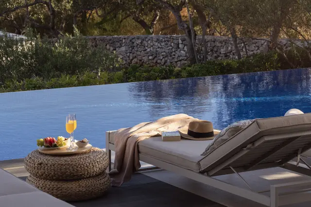 Breakfast on a lounger by the pool