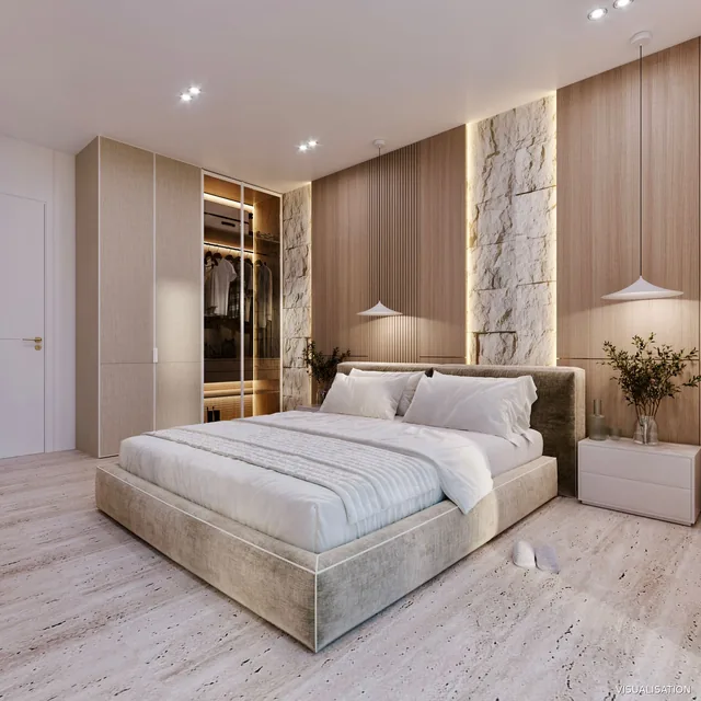 Schlafzimmer mit Ankleide — Visualisierung
