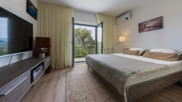 Bedroom with balcony