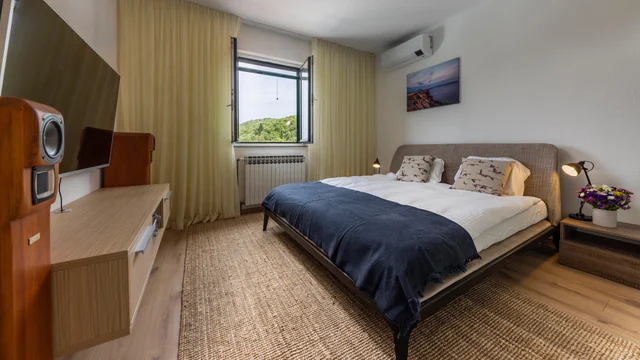 Bedroom facing the hillside