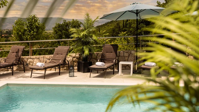 Loungers by the pool