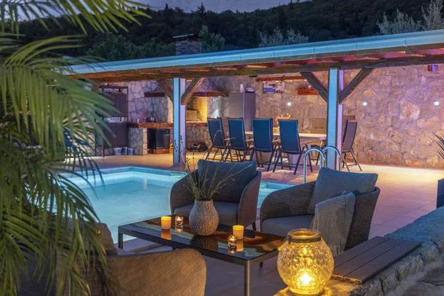 Summer kitchen in the evening